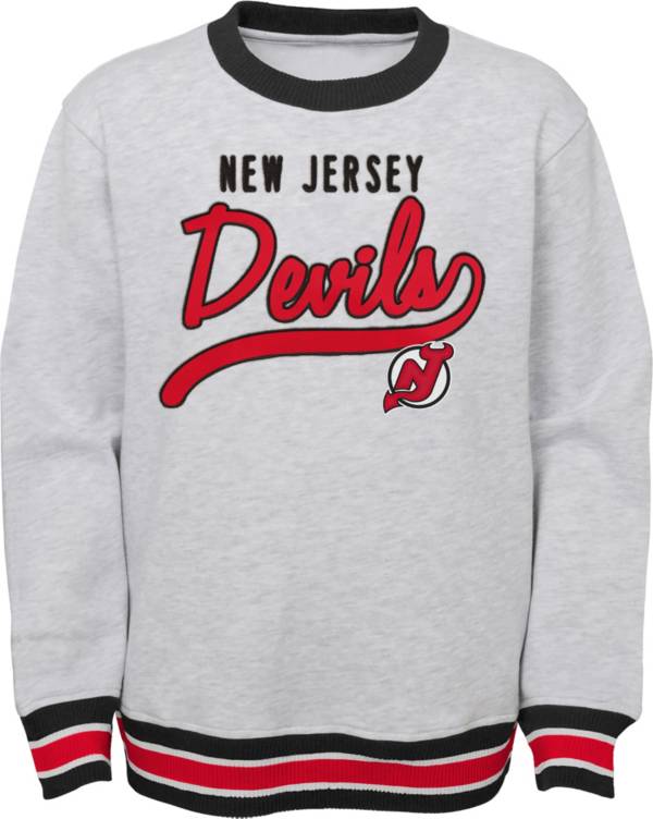 NHL Youth New Jersey Devils Legends Heather Grey Pullover Sweatshirt
