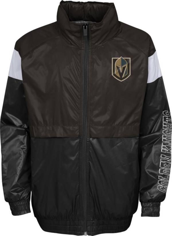 NHL Youth Las Vegas Golden Knights Goal Line Black Windbreaker Jacket
