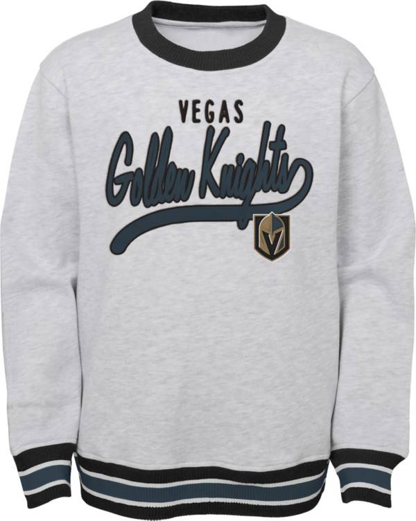 NHL Youth Las Vegas Golden Knights Legends Heather Grey Pullover Sweatshirt