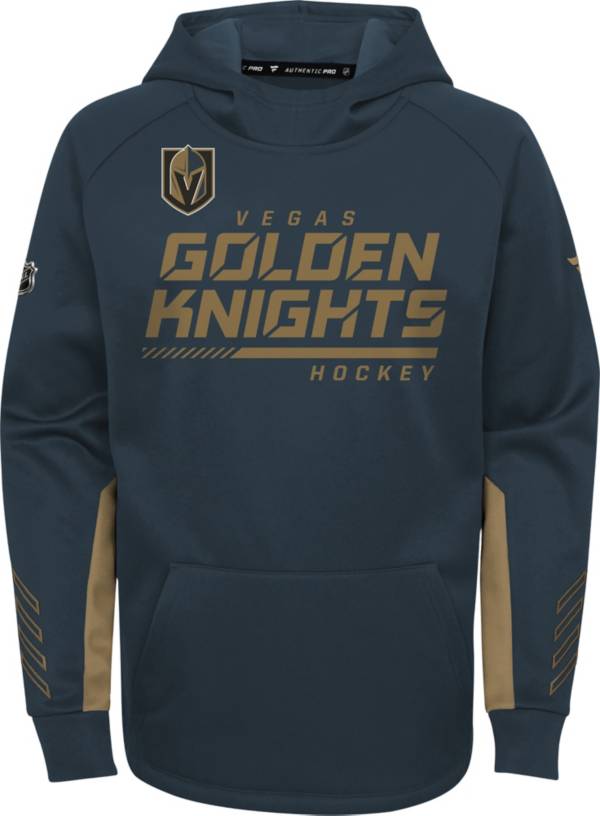 NHL Youth Las Vegas Golden Knights Authentic Pro Grey Pullover Hoodie