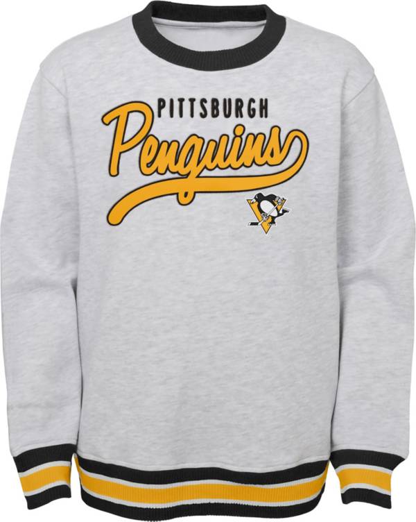 NHL Youth Pittsburgh Penguins Legends Heather Grey Pullover Sweatshirt