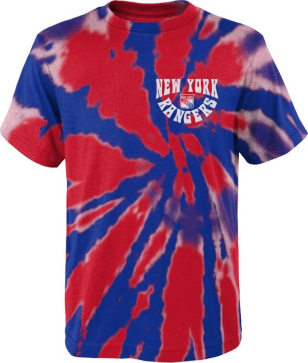 NHL Youth New York Rangers Pennant Tie-Dye T-Shirt