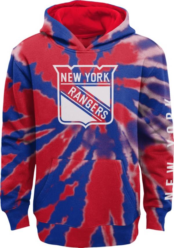 NHL Youth New York Rangers Statement Tie-Dye Pullover Hoodie