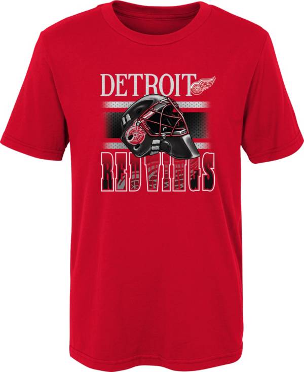 NHL Youth Detroit Red Wings Helmet Head Red T-Shirt