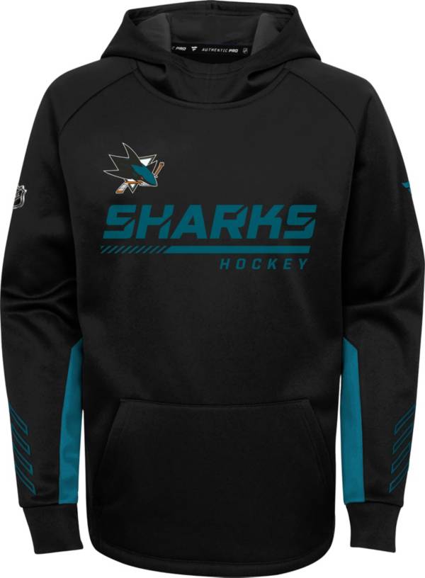 NHL Youth San Jose Sharks Authentic Pro Black Pullover Hoodie