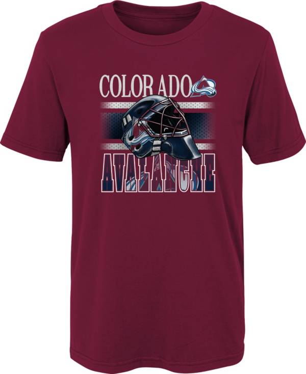 NHL Youth Colorado Avalanche Helmet Head Grey T-Shirt