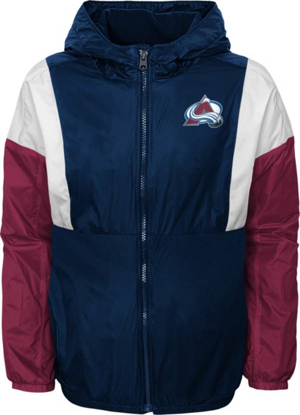 NHL Youth Colorado Avalanche Stadium Red Windbreaker Jacket