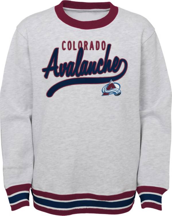 NHL Youth Colorado Avalanche Legends Heather Grey Pullover Sweatshirt