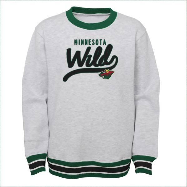 NHL Youth Minnesota Wild Legends Heather Grey Pullover Sweatshirt