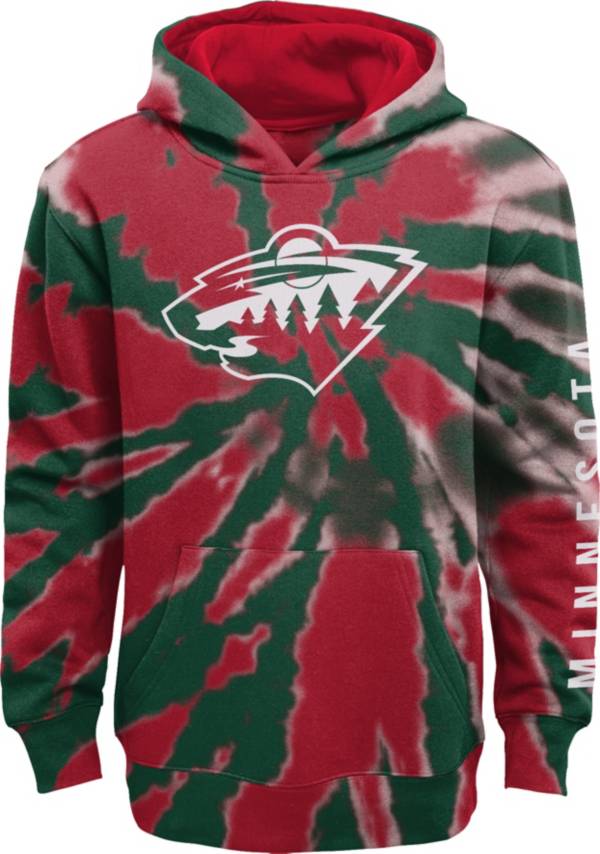 NHL Youth Minnesota Wild Statement Tie-Dye Pullover Hoodie