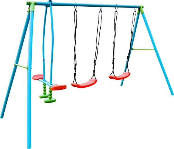 Pure Fun 4-Station Metal Swing Set