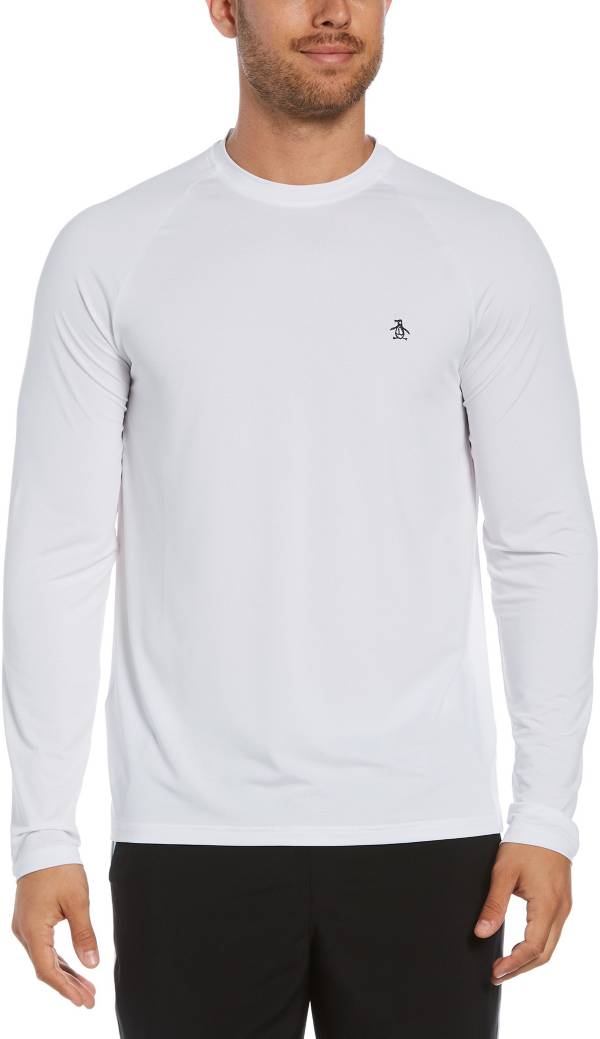 Original Penguin Men's Raglan Performance Long Sleeve Tennis Shirt