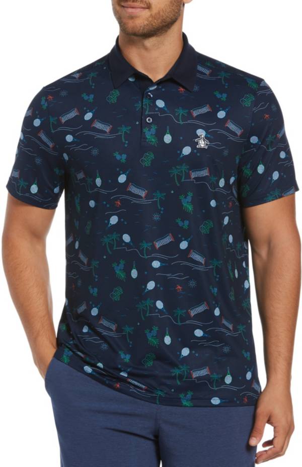 Original Penguin Men's Resort Print Short Sleeve Tennis Polo