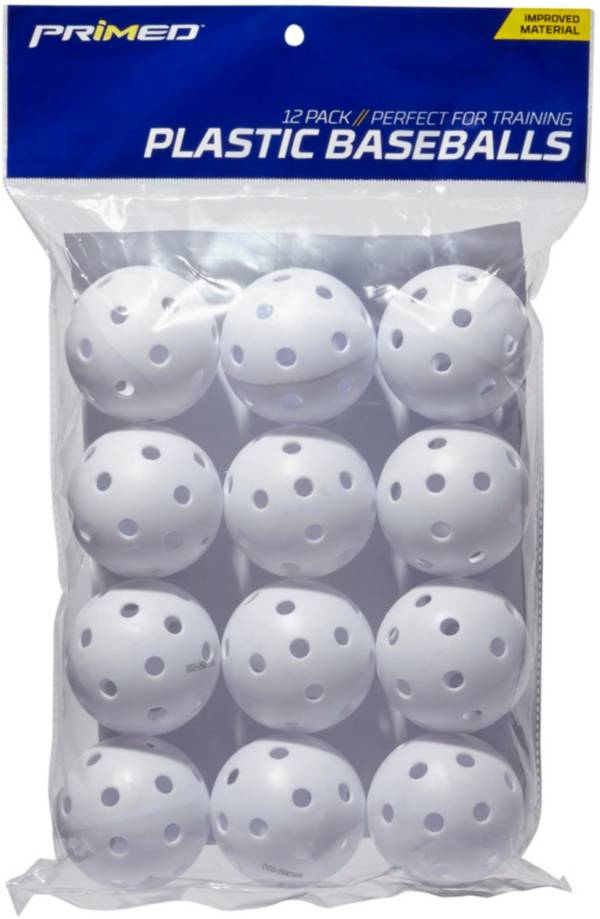 PRIMED Plastic Training Baseballs - 12 Pack