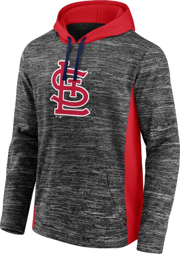 MLB Men's St. Louis Cardinals Grey Instant Replay Pullover Hoodie