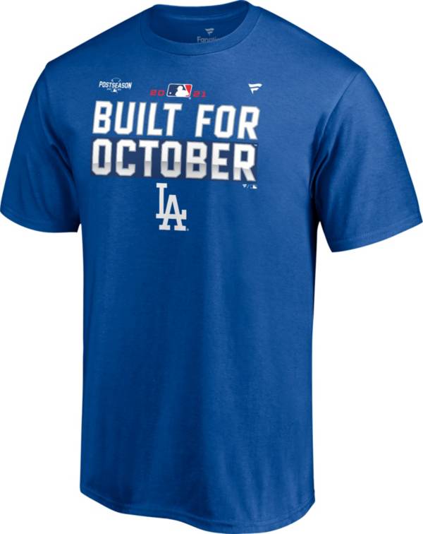 MLB Men's Los Angeles Dodgers 2021 Postseason Locker Room 'Built for October' T-Shirt