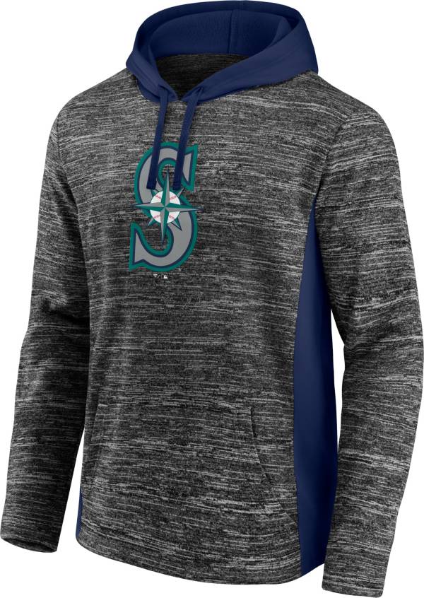 MLB Men's Seattle Mariners Grey Instant Replay Pullover Hoodie