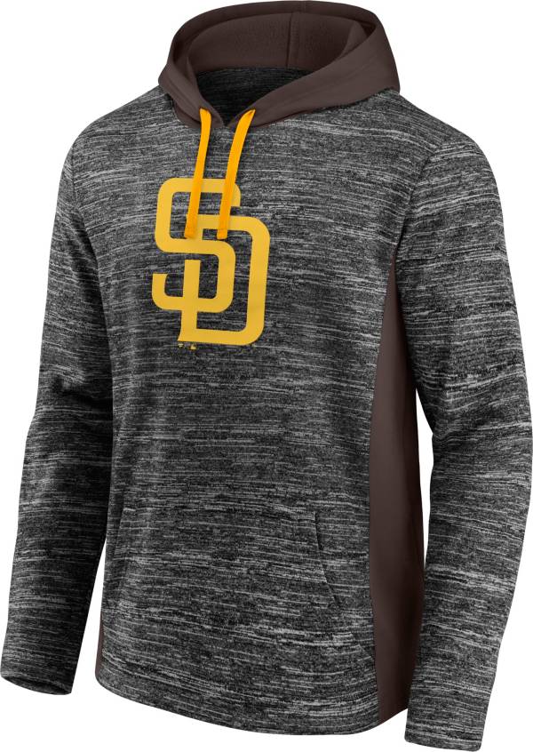 MLB Men's San Diego Padres Charcoal Instant Replay Pullover Hoodie