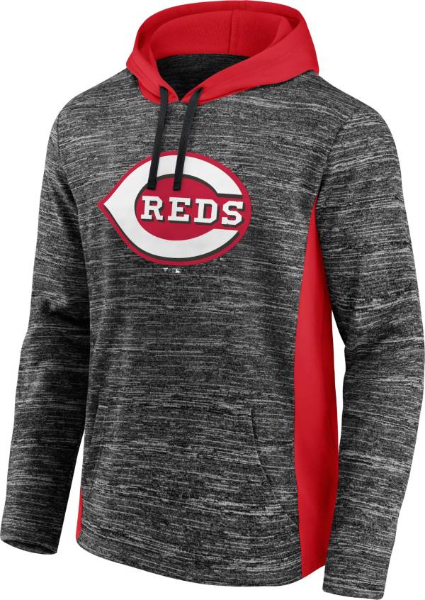 MLB Men's Cincinnati Reds Charcoal Instant Replay Pullover Hoodie