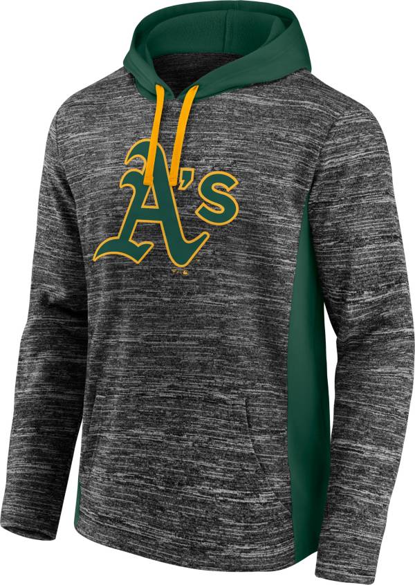MLB Men's Oakland Athletics Grey Instant Replay Pullover Hoodie