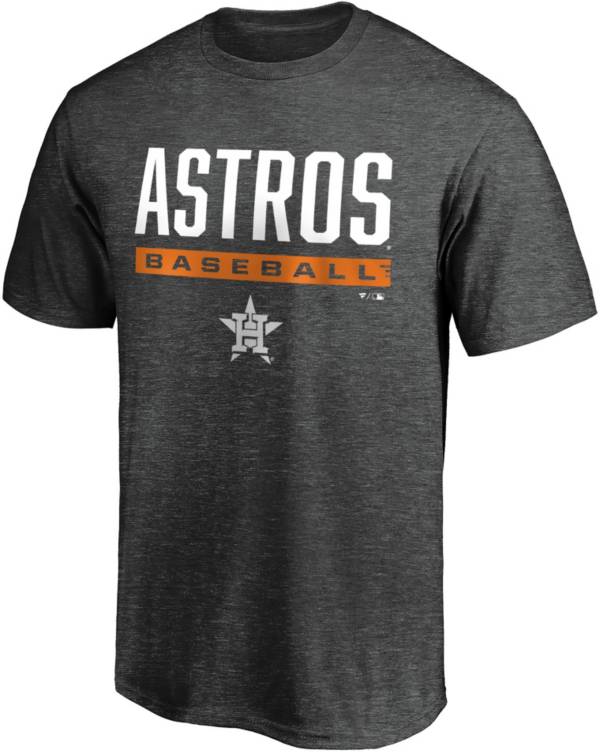 MLB Men's Houston Astros Grey Win Stripe T-Shirt