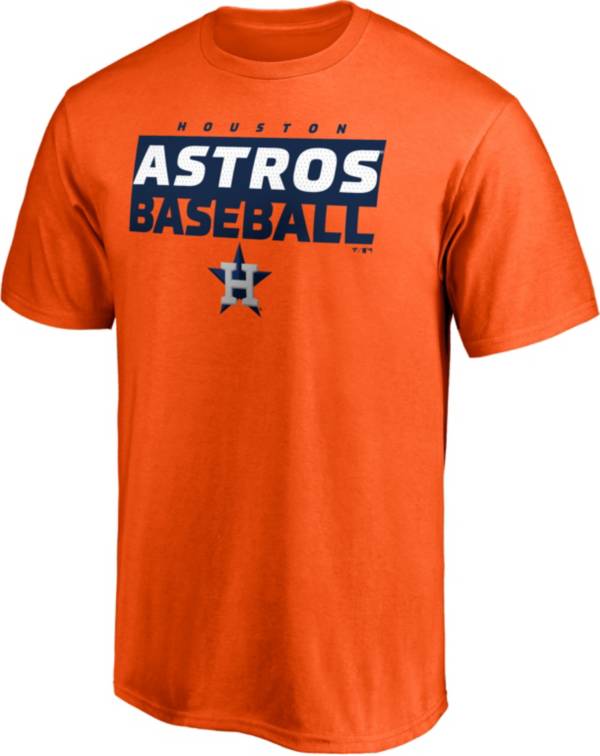 MLB Men's Houston Astros Orange Block Party T-Shirt