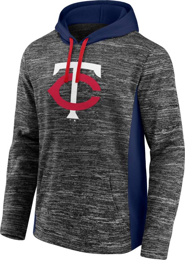 MLB Men's Minnesota Twins Grey Instant Replay Pullover Hoodie