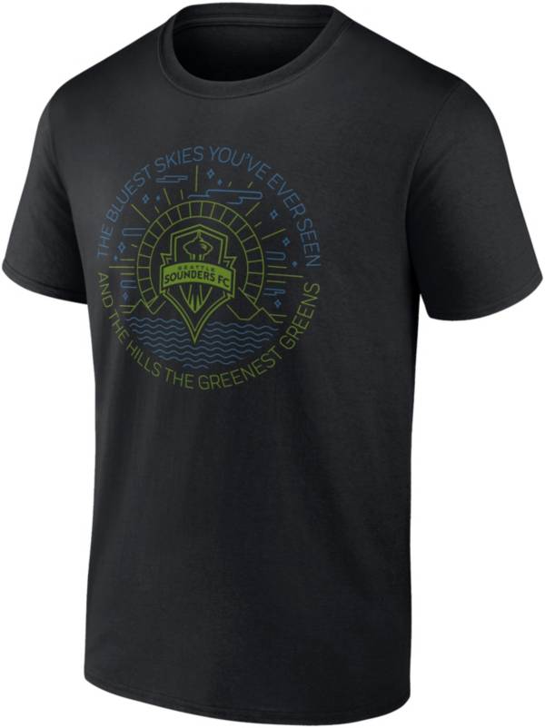 MLS Seattle Sounders Team Chant Black T-Shirt