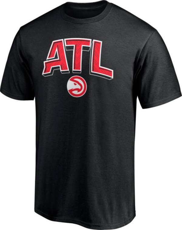 NBA Men's Atlanta Hawks Black Cotton T-Shirt