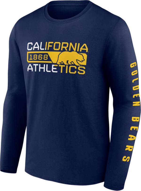 NCAA Men's Cal Golden Bears Blue Iconic Broad Jump Long Sleeve T-Shirt