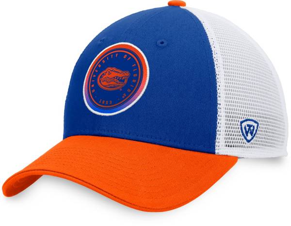 Top of the World Men's Florida Gators Blue/White Iconic Adjustable Trucker Hat