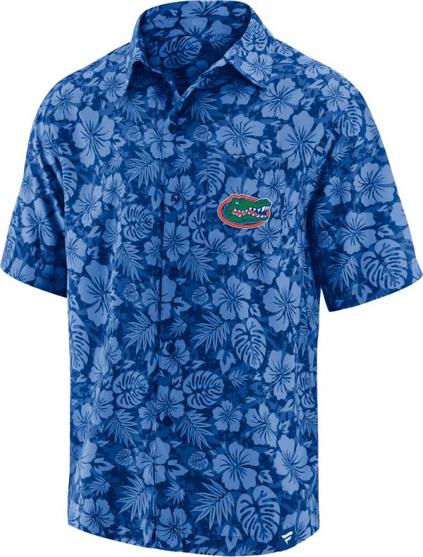 NCAA Men's Florida Gators Floral Camp Short Sleeve Button-Down Shirt