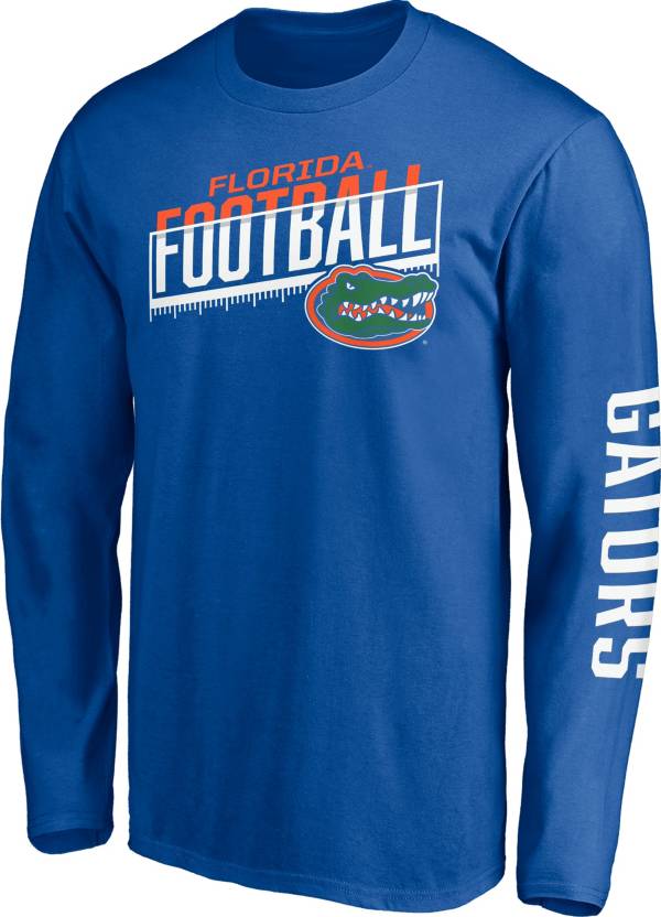 NCAA Men's Florida Gators Blue Long Sleeve Football T-Shirt