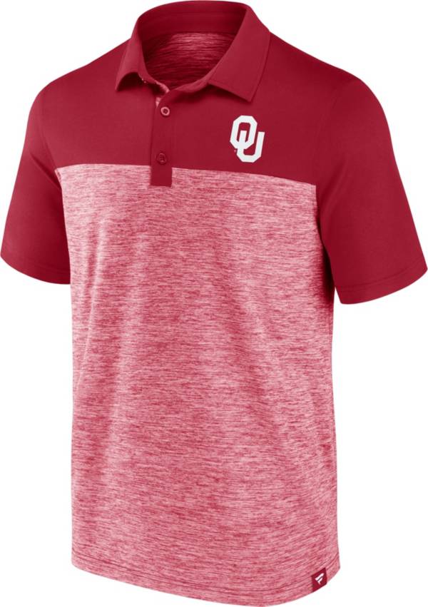 NCAA Men's Oklahoma Sooners Crimson Iconic Brushed Poly Polo