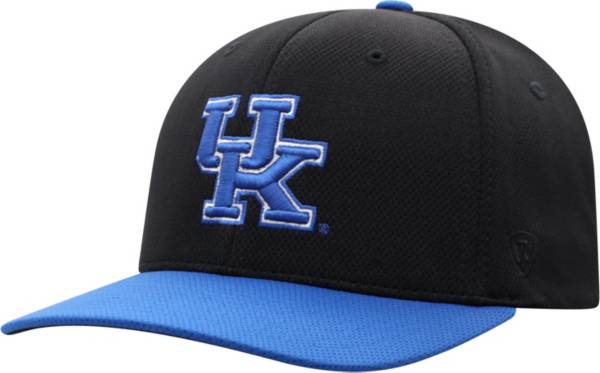 Top of the World Men's Kentucky Wildcats Black/Blue Stretch-Fit Hat