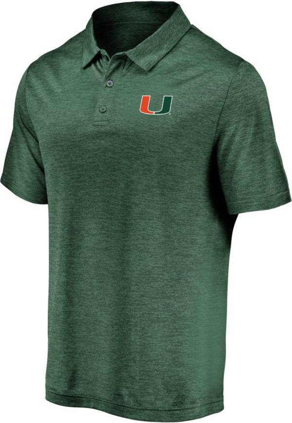 NCAA Men's Miami Hurricanes Green Polo product image