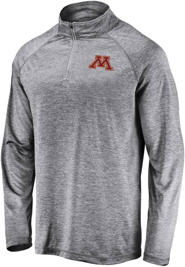 NCAA Men's Minnesota Golden Gophers Grey Quarter-Zip Pullover Shirt