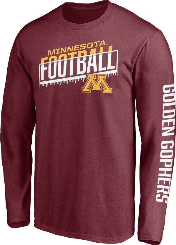 NCAA Men's Minnesota Golden Gophers Maroon Long Sleeve Football T-Shirt