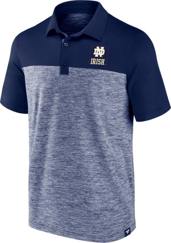 NCAA Men's Notre Dame Fighting Irish Navy Iconic Brushed Poly Polo