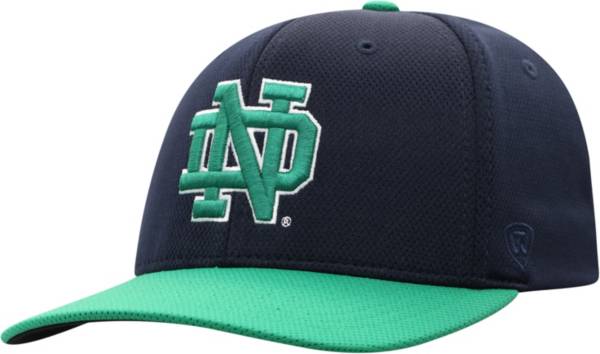 Top of the World Men's Notre Dame Fighting Irish Black/Navy Stretch-Fit Hat