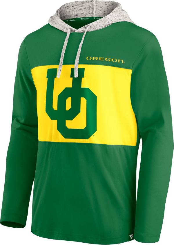 NCAA Men's Oregon Ducks Green Long Sleeve Hooded T-Shirt