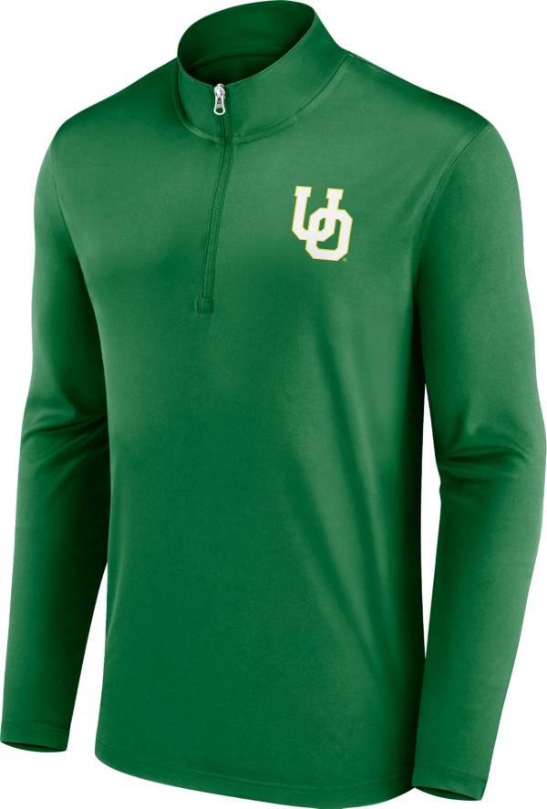 NCAA Men's Oregon Ducks Green Quarter-Zip Pullover Shirt