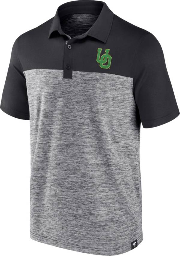 NCAA Men's Oregon Ducks Grey Iconic Brushed Poly Polo