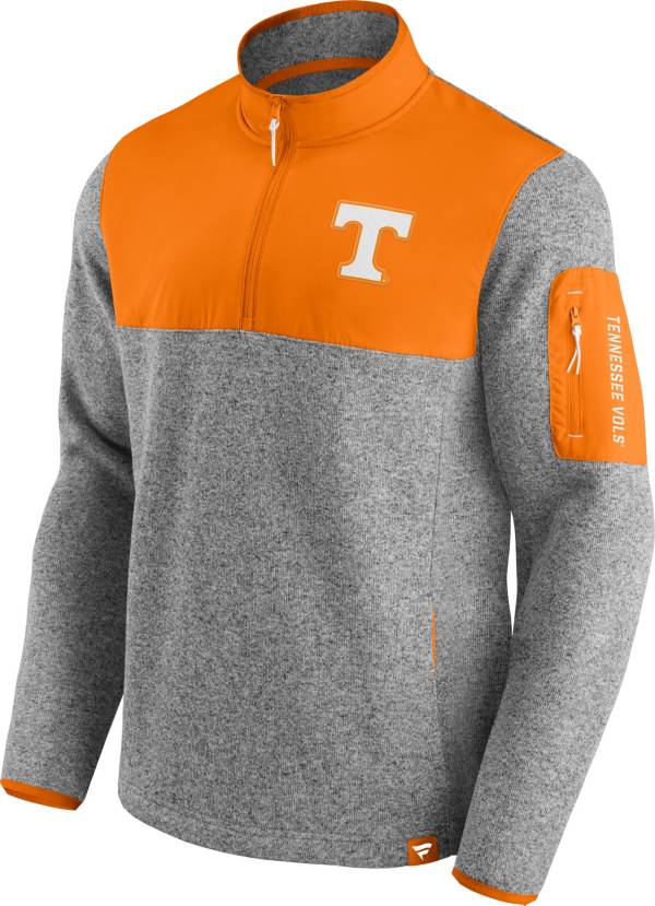 NCAA Men's Tennessee Volunteers Grey Block Party Quarter-Zip Pullover Shirt