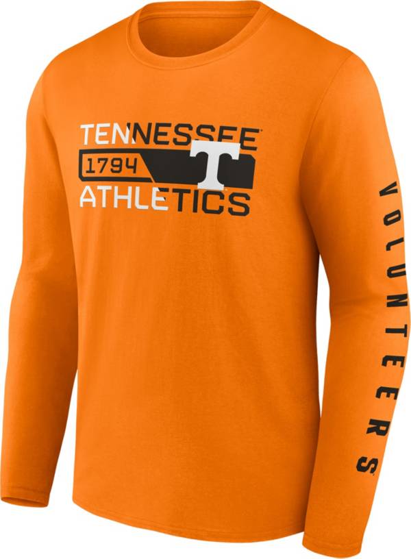 NCAA Men's Tennessee Volunteers Tennessee Orange Iconic Broad Jump Long Sleeve T-Shirt