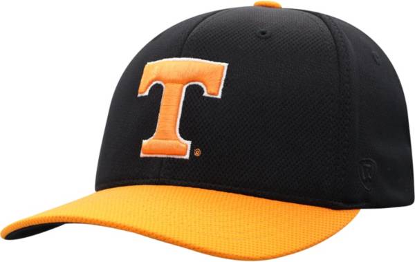 Top of the World Men's Tennessee Volunteers Black/Tennessee Orange Stretch-Fit Hat