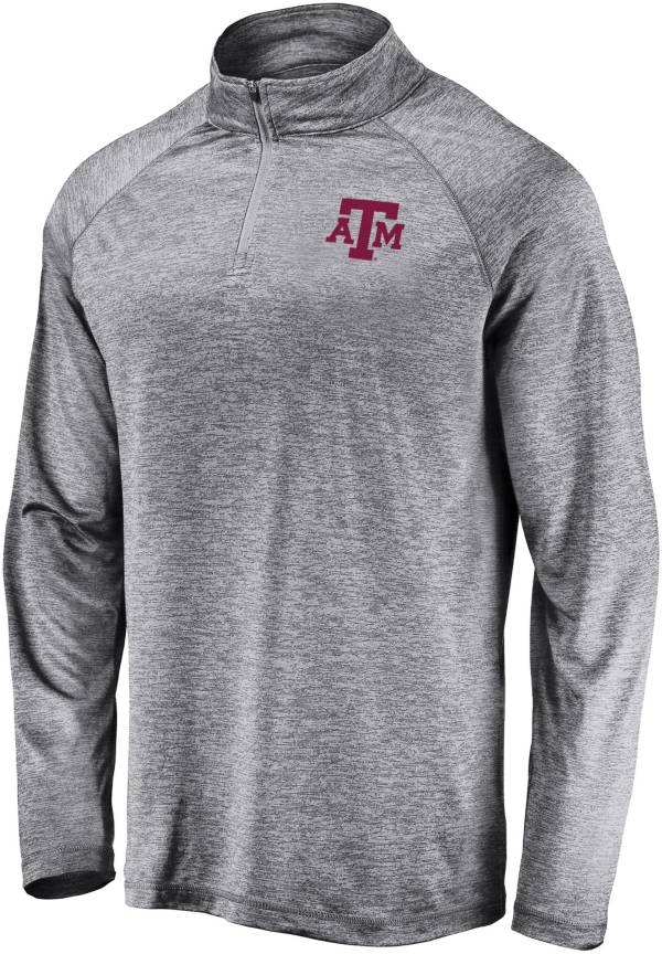 NCAA Men's Texas A&M Aggies Grey Quarter-Zip Pullover Shirt