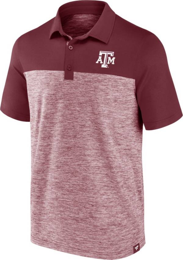 NCAA Men's Texas A&M Aggies Maroon Iconic Brushed Poly Polo