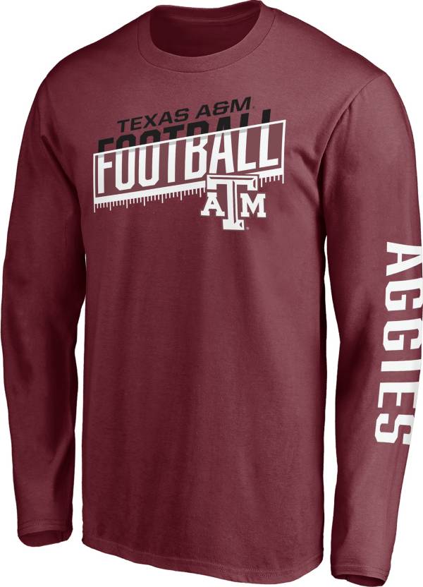 NCAA Men's Texas A&M Aggies Maroon Long Sleeve Football T-Shirt