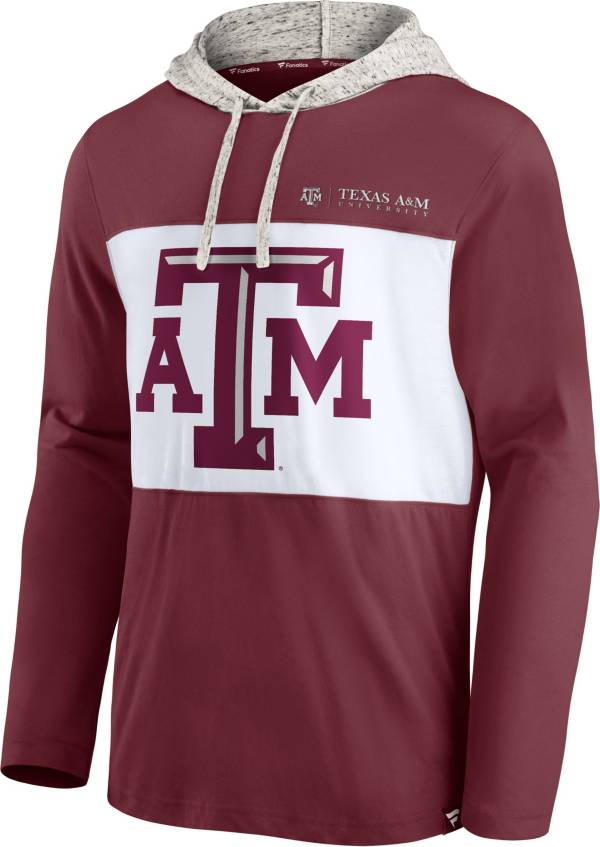 NCAA Men's Texas A&M Aggies Maroon Long Sleeve Hooded T-Shirt